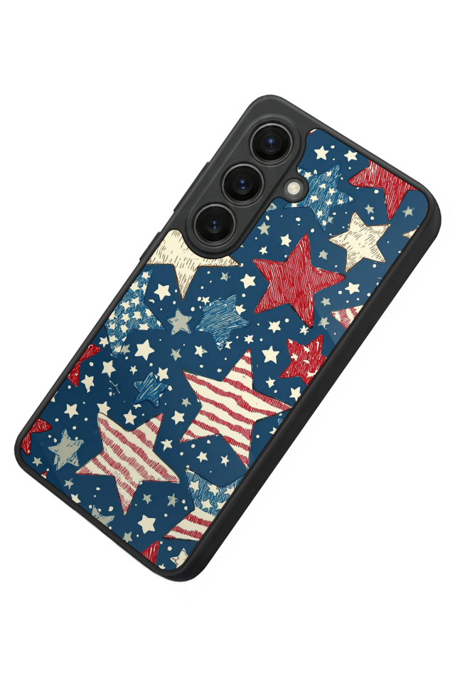 Samsung Galaxy S26 Uyumlu Retro Yildizlar Tasarımlı Glossy Premium Kılıf