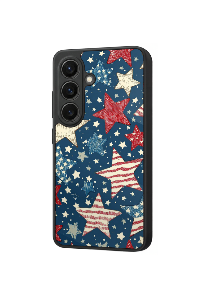 Samsung Galaxy S26 Uyumlu Retro Yildizlar Tasarımlı Glossy Premium Kılıf