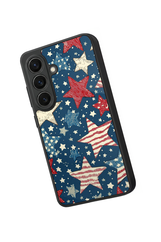 Samsung Galaxy S26 Uyumlu Retro Yildizlar Tasarımlı Glossy Premium Kılıf