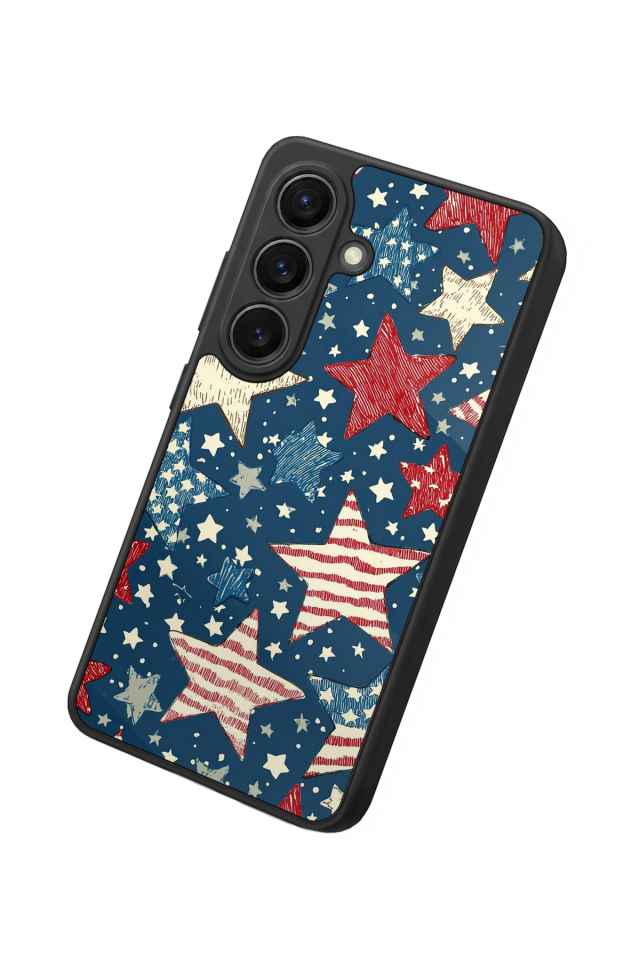 Samsung Galaxy S26 Uyumlu Retro Yildizlar Tasarımlı Glossy Premium Kılıf