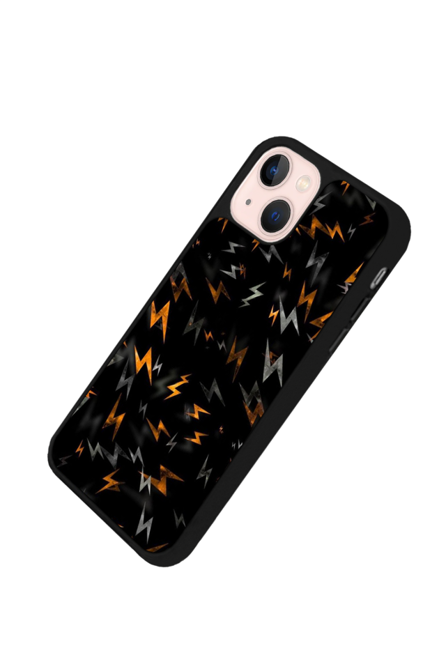 iPhone 14 Plus Uyumlu Simsek Tasarımlı Glossy Premium Kılıf