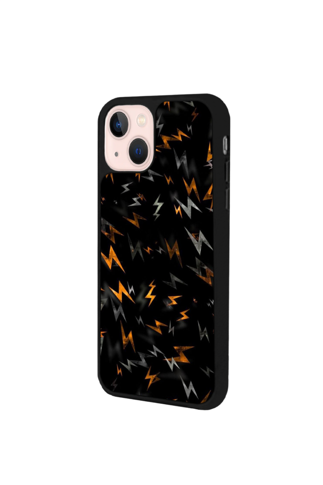 iPhone 14 Plus Uyumlu Simsek Tasarımlı Glossy Premium Kılıf