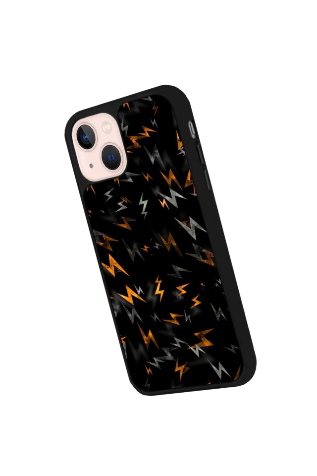 iPhone 14 Plus Uyumlu Simsek Tasarımlı Glossy Premium Kılıf