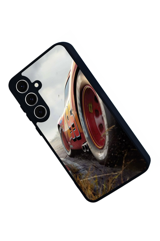 Samsung Galaxy S24 FE Uyumlu Şimsek McQueen Tasarımlı Glossy Premium Kılıf