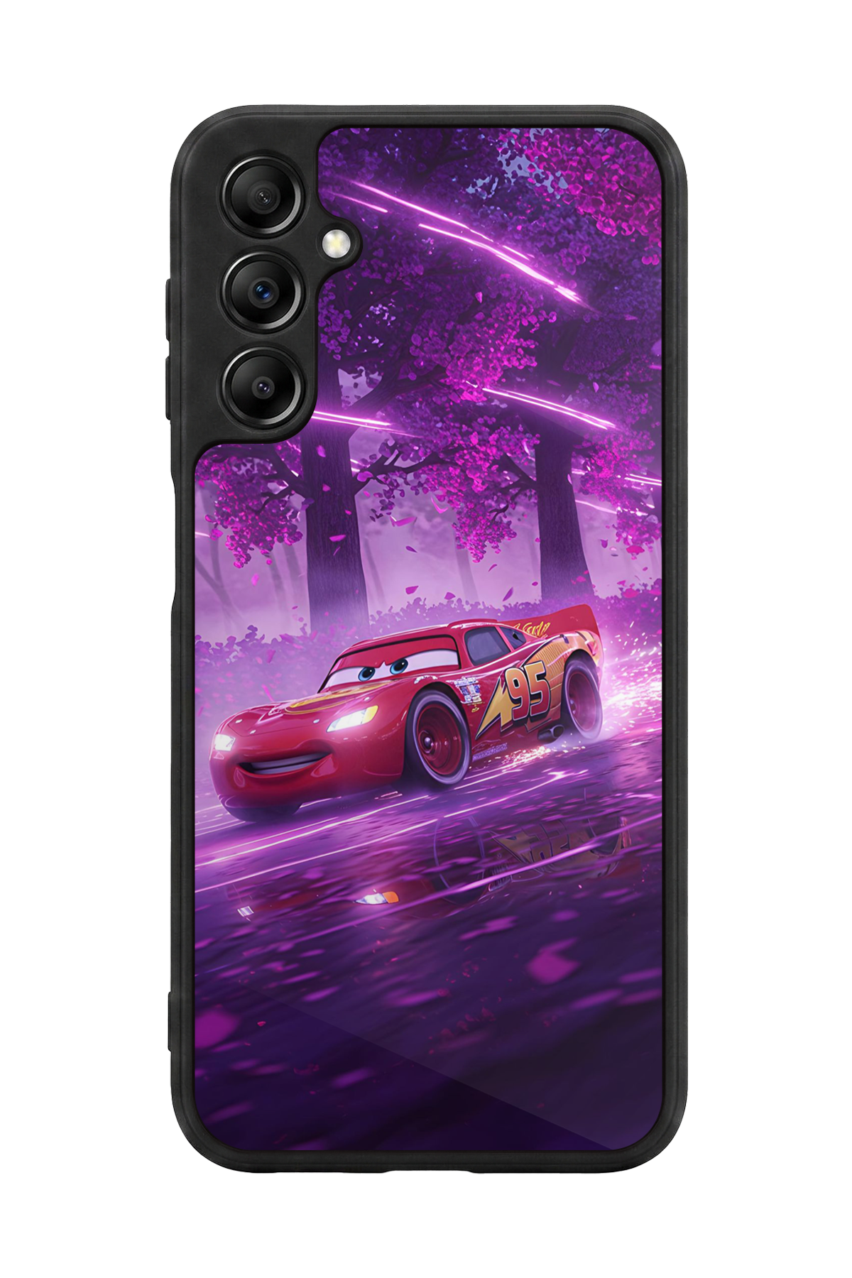 Samsung Galaxy A14 Uyumlu Şimsek McQueen Tasarımlı Glossy Premium Kılıf
