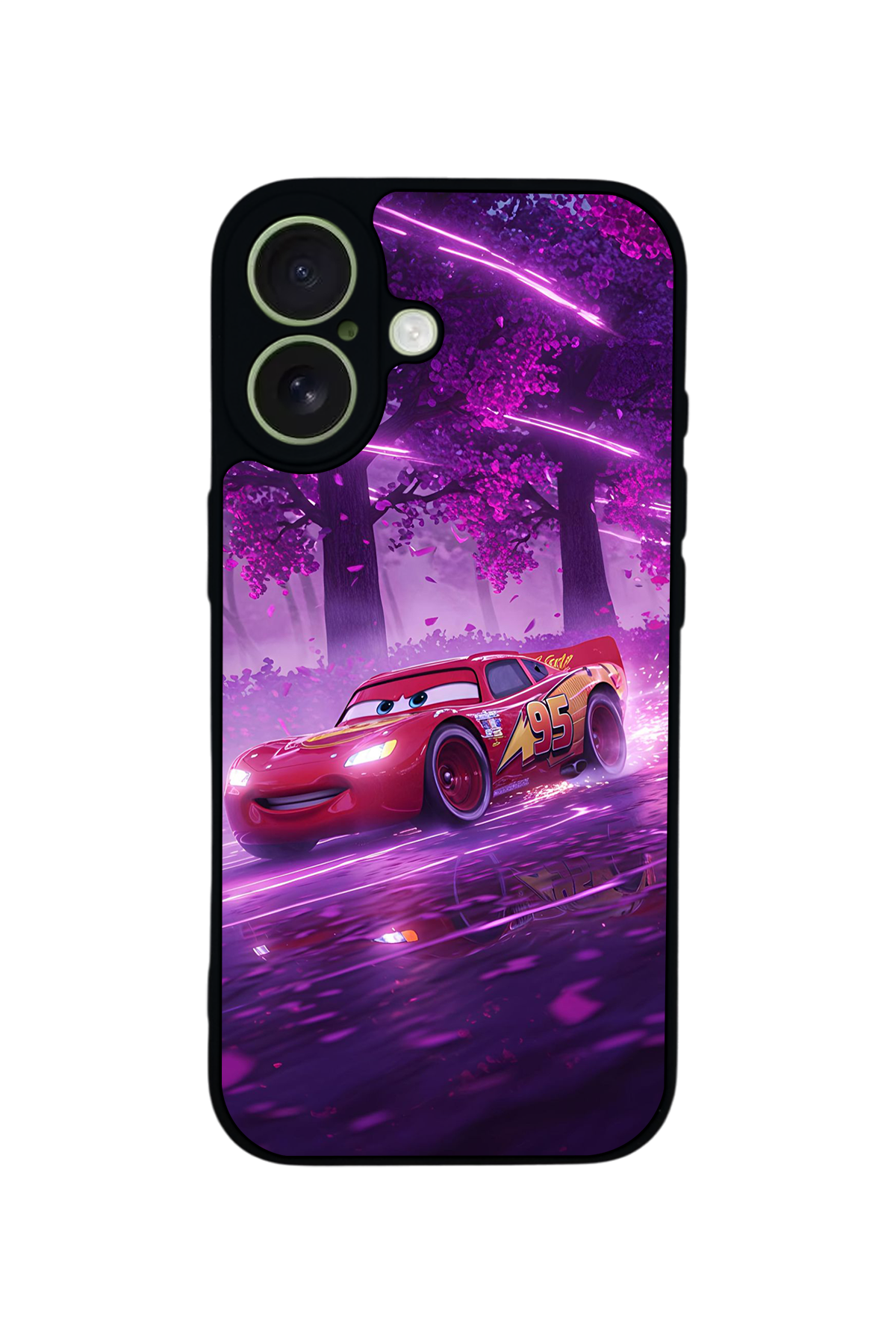 iPhone 17 Uyumlu Şimsek McQueen Tasarımlı Glossy Premium Kılıf