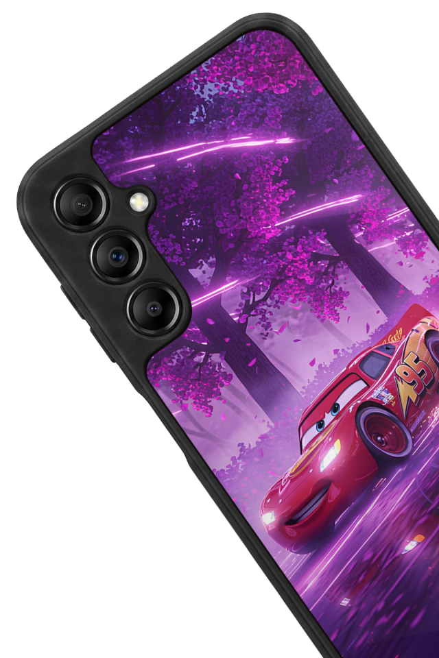 Samsung Galaxy A14 Uyumlu Şimsek McQueen Tasarımlı Glossy Premium Kılıf