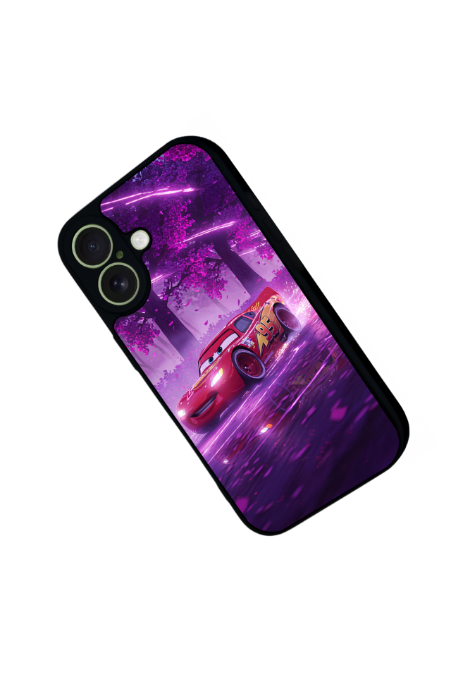 iPhone 17 Uyumlu Şimsek McQueen Tasarımlı Glossy Premium Kılıf