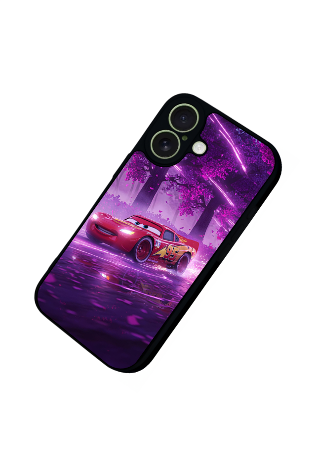 iPhone 17 Uyumlu Şimsek McQueen Tasarımlı Glossy Premium Kılıf
