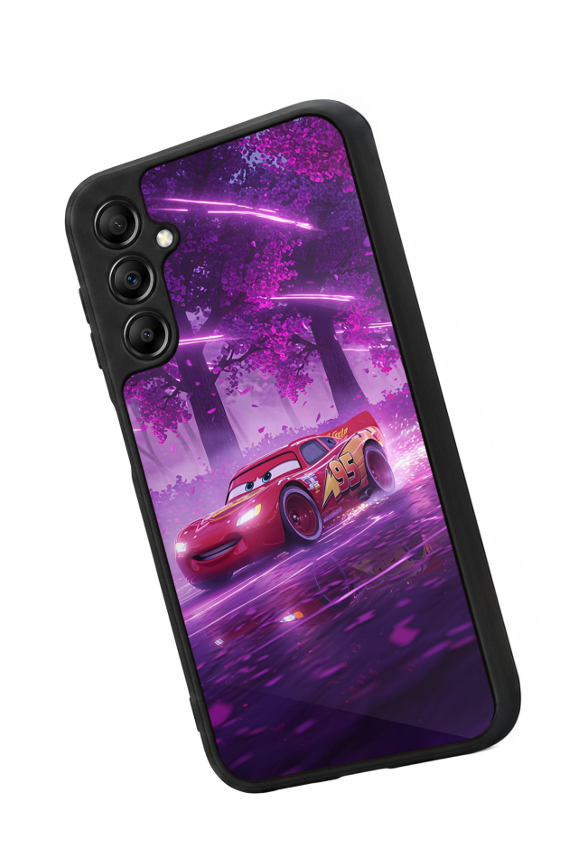 Samsung Galaxy A14 Uyumlu Şimsek McQueen Tasarımlı Glossy Premium Kılıf