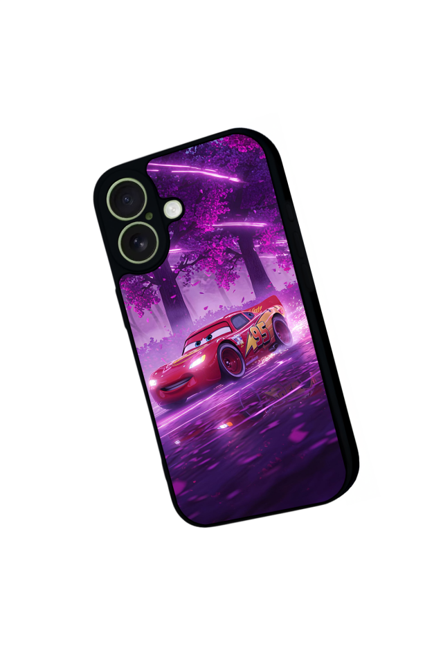 iPhone 17 Uyumlu Şimsek McQueen Tasarımlı Glossy Premium Kılıf