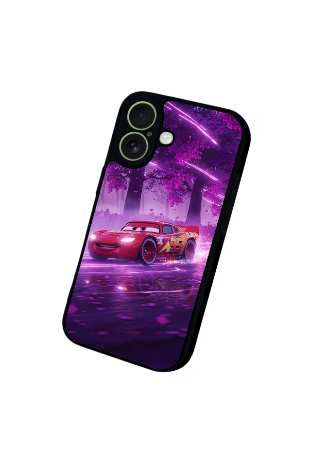 iPhone 17 Uyumlu Şimsek McQueen Tasarımlı Glossy Premium Kılıf