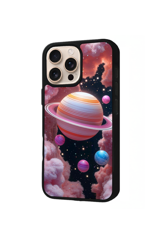 iPhone 14 Pro Uyumlu Uzay Tasarımlı Glossy Premium Kılıf