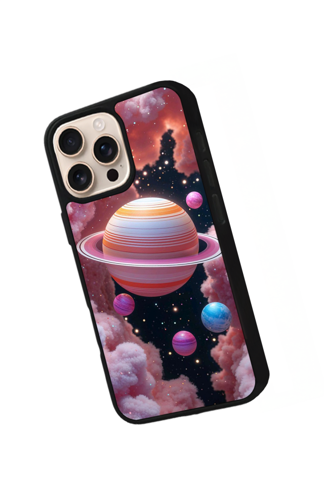 iPhone 14 Pro Uyumlu Uzay Tasarımlı Glossy Premium Kılıf