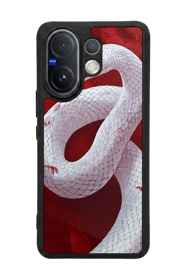 Vivo V60 Uyumlu Yılan Tasarımlı Glossy Premium Kılıf