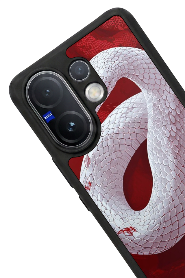 Vivo V60 Uyumlu Yılan Tasarımlı Glossy Premium Kılıf
