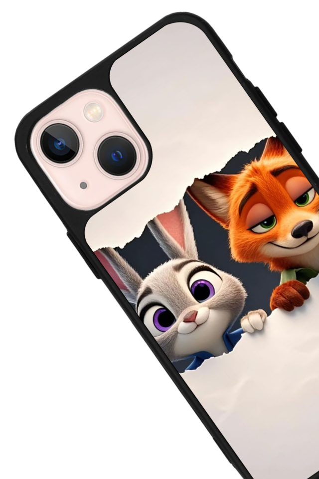 iPhone 14 Plus Uyumlu Zootropolis Tasarımlı Glossy Premium Kılıf