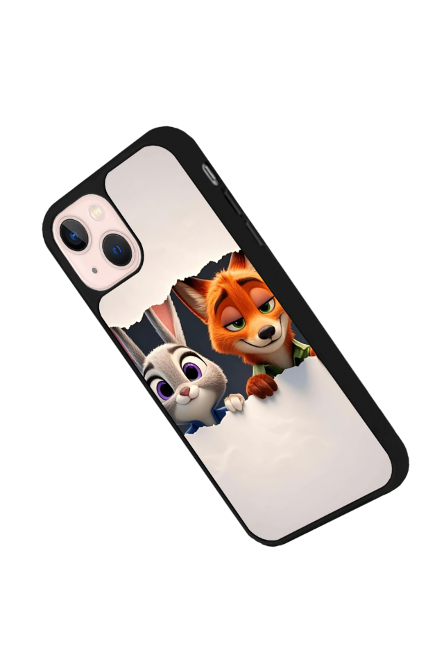iPhone 14 Plus Uyumlu Zootropolis Tasarımlı Glossy Premium Kılıf