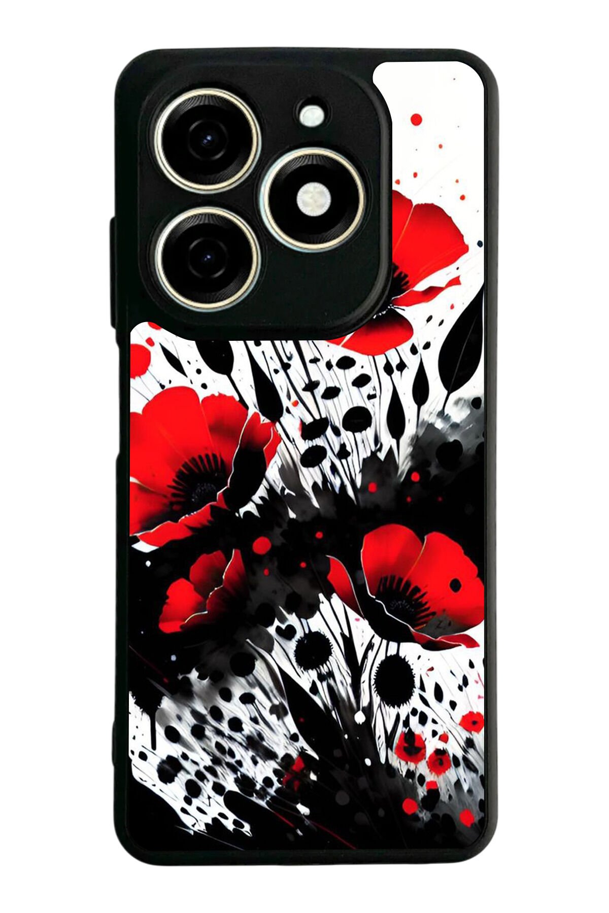 Tecno Spark 20/20C Uyumlu Floral Tasarımlı Glossy Premium Kılıf