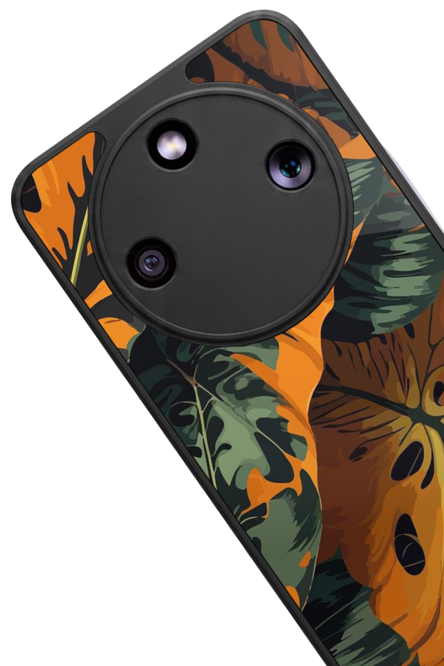 Honor Magic 8 Lite Uyumlu Botanik Tasarımlı Glossy Premium Kılıf