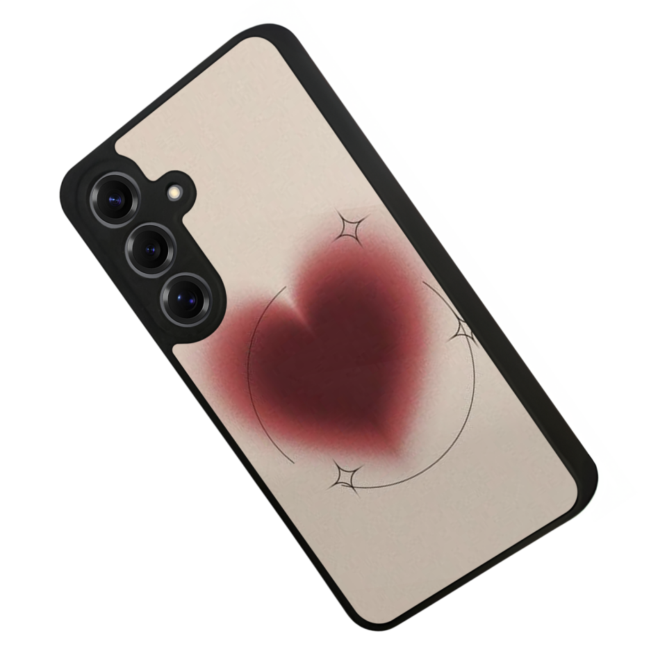 Samsung Galaxy S25 Uyumlu Kalp Love Tasarımlı Glossy Premium Kılıf