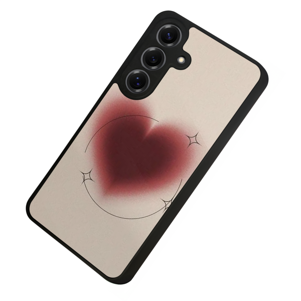 Samsung Galaxy S25 Uyumlu Kalp Love Tasarımlı Glossy Premium Kılıf