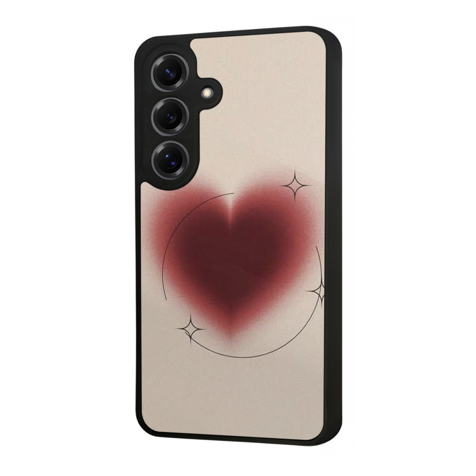 Samsung Galaxy S25 Uyumlu Kalp Love Tasarımlı Glossy Premium Kılıf
