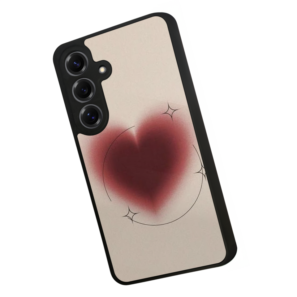 Samsung Galaxy S25 Uyumlu Kalp Love Tasarımlı Glossy Premium Kılıf