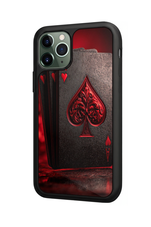 iPhone 11 Pro Uyumlu Kart Tasarımlı Glossy Premium Kılıf