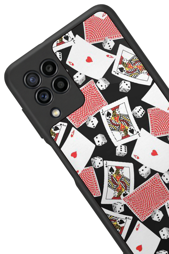 Samsung Galaxy M22 Uyumlu Kart Tasarımlı Glossy Premium Kılıf