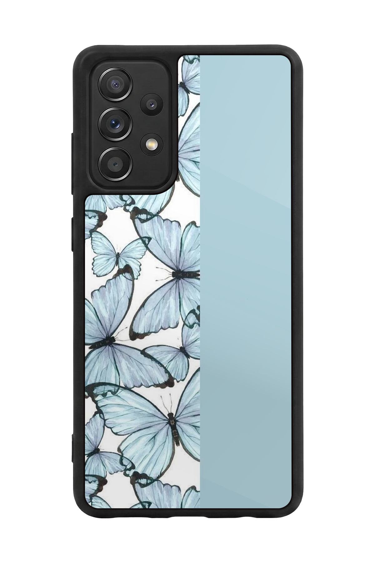 Samsung Galaxy A72 Uyumlu Kelebek Tasarımlı Glossy Premium Kılıf