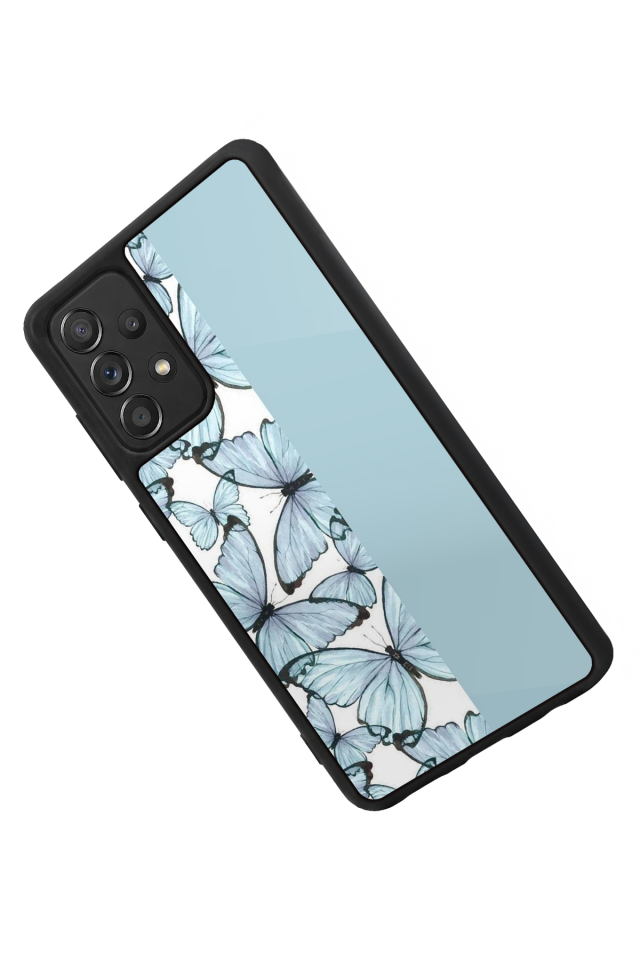 Samsung Galaxy A72 Uyumlu Kelebek Tasarımlı Glossy Premium Kılıf