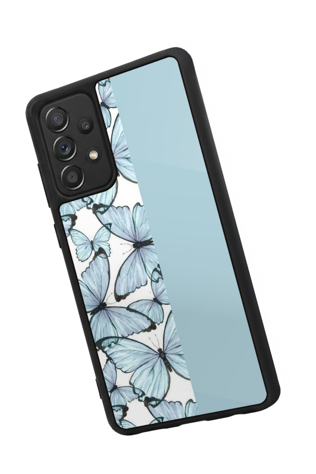 Samsung Galaxy A72 Uyumlu Kelebek Tasarımlı Glossy Premium Kılıf