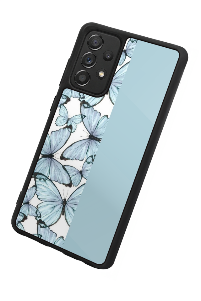 Samsung Galaxy A72 Uyumlu Kelebek Tasarımlı Glossy Premium Kılıf