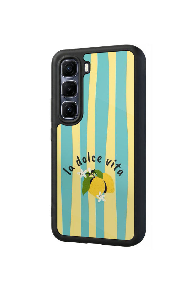 Infinix Hot 60 Pro Plus Uyumlu Limon Tasarımlı Glossy Premium Kılıf