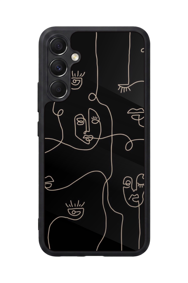 Samsung Galaxy A34 Uyumlu Line Art Tasarımlı Glossy Premium Kılıf