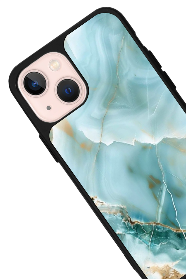 iPhone 15 Plus Uyumlu Mermer Marble Tasarımlı Glossy Premium Kılıf