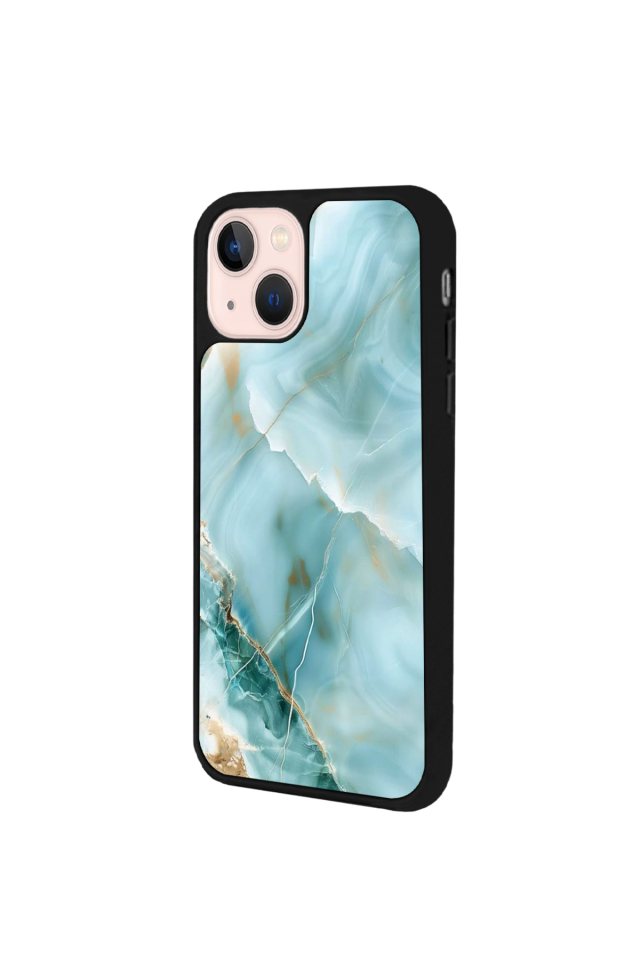 iPhone 15 Plus Uyumlu Mermer Marble Tasarımlı Glossy Premium Kılıf