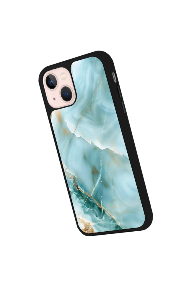 iPhone 15 Plus Uyumlu Mermer Marble Tasarımlı Glossy Premium Kılıf