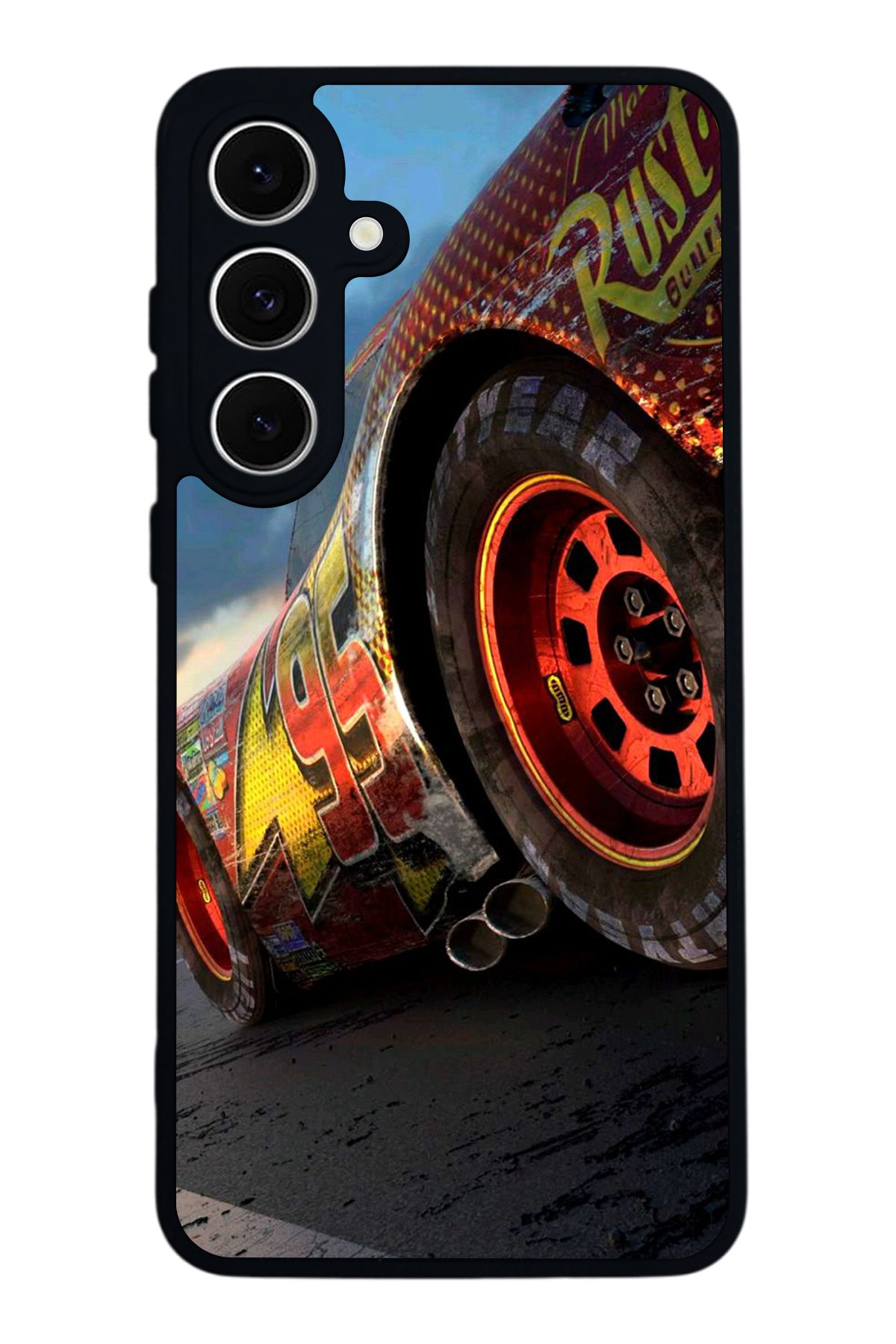 Samsung Galaxy S24 FE Uyumlu Şimsek McQueen Tasarımlı Glossy Premium Kılıf