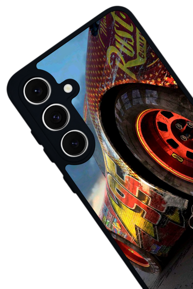 Samsung Galaxy S24 FE Uyumlu Şimsek McQueen Tasarımlı Glossy Premium Kılıf