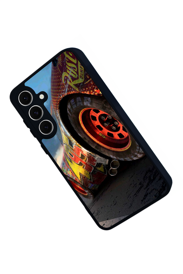 Samsung Galaxy S24 FE Uyumlu Şimsek McQueen Tasarımlı Glossy Premium Kılıf