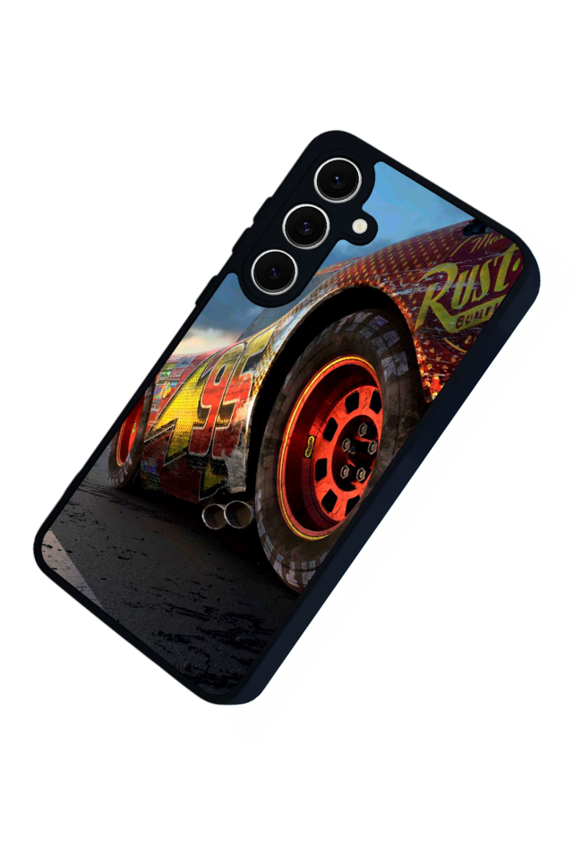 Samsung Galaxy S24 FE Uyumlu Şimsek McQueen Tasarımlı Glossy Premium Kılıf
