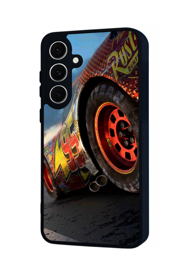 Samsung Galaxy S24 FE Uyumlu Şimsek McQueen Tasarımlı Glossy Premium Kılıf