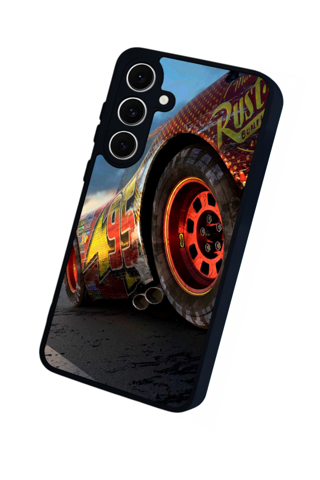 Samsung Galaxy S24 FE Uyumlu Şimsek McQueen Tasarımlı Glossy Premium Kılıf