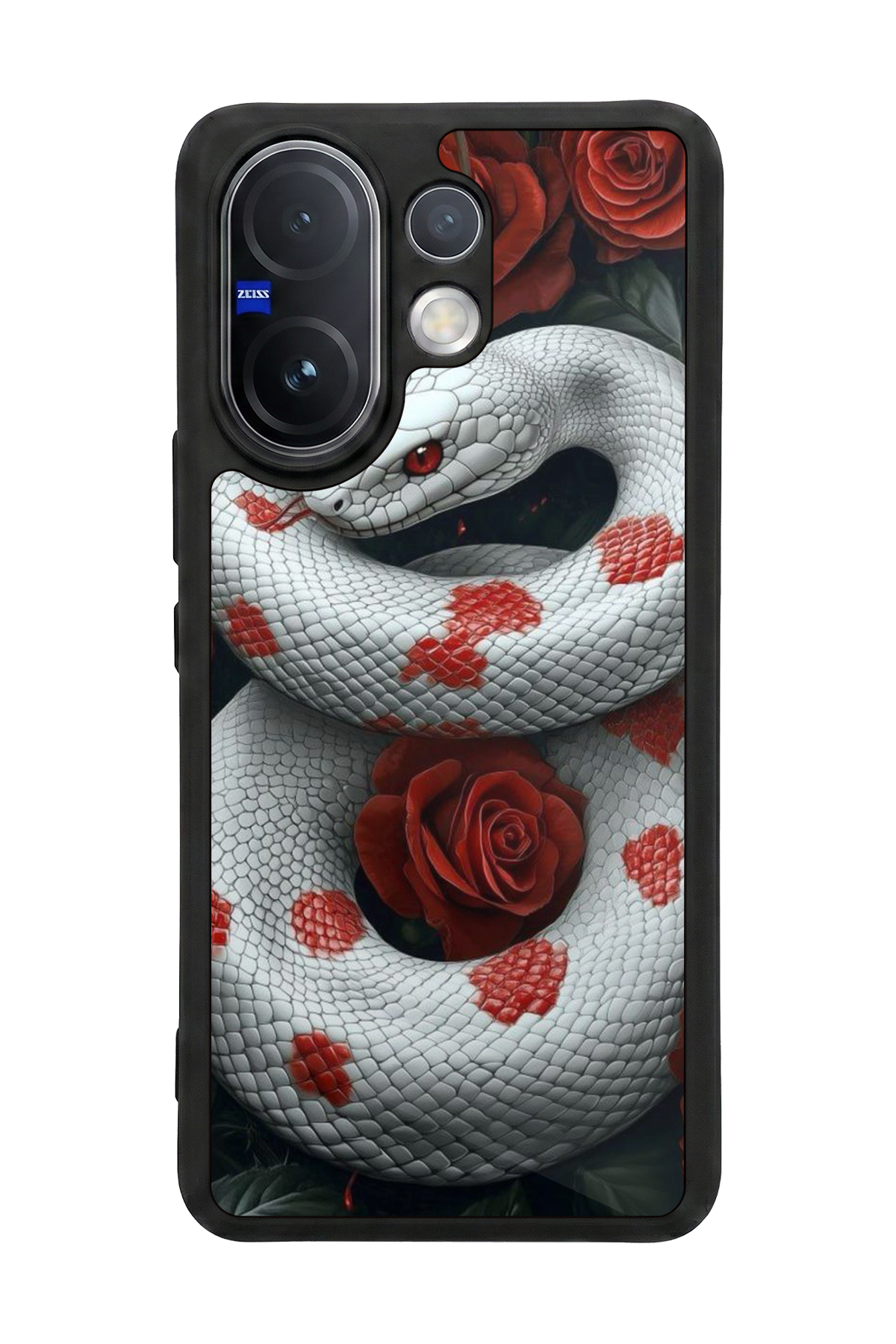 Vivo V60 Uyumlu Yılan Tasarımlı Glossy Premium Kılıf