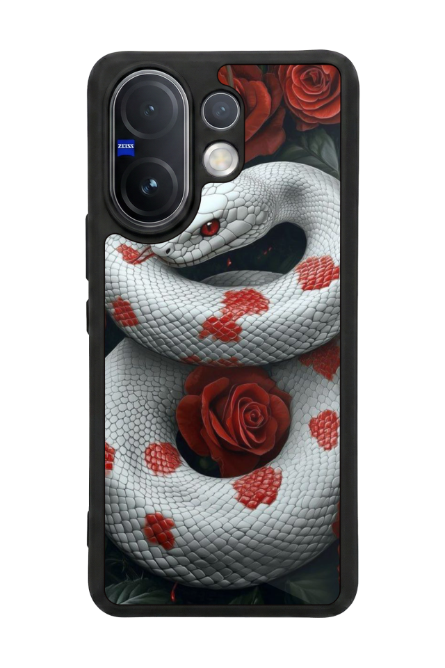 Vivo V60 Uyumlu Yılan Tasarımlı Glossy Premium Kılıf