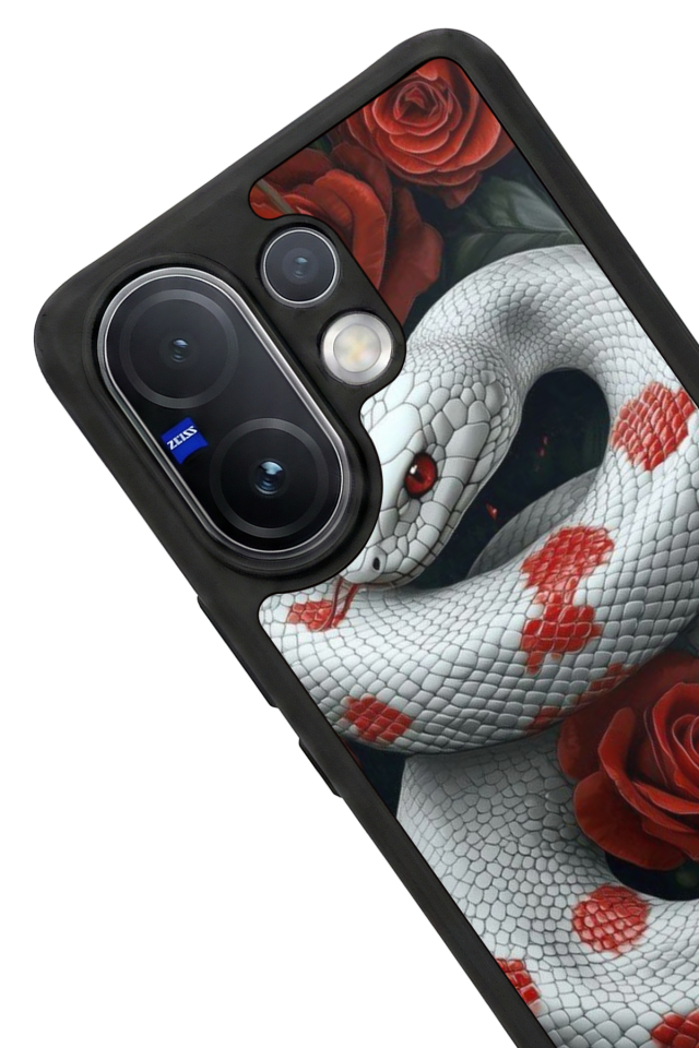 Vivo V60 Uyumlu Yılan Tasarımlı Glossy Premium Kılıf