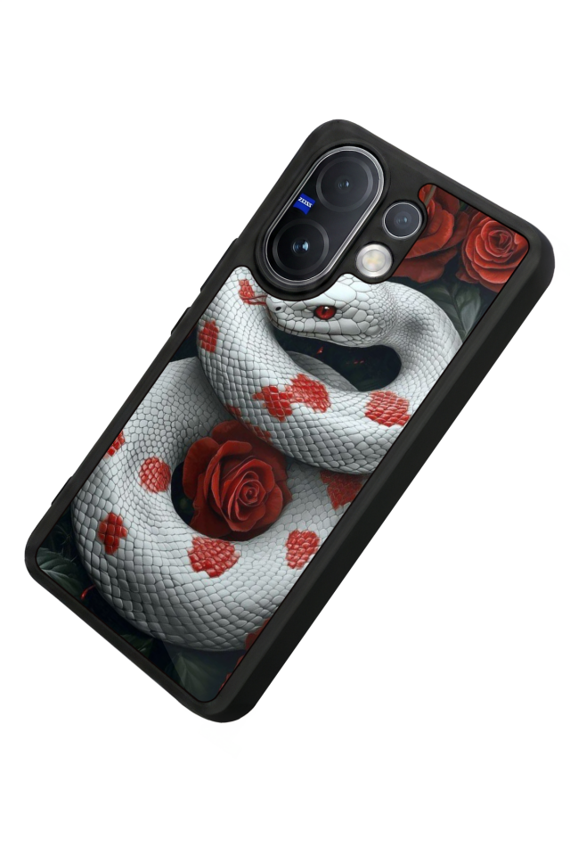 Vivo V60 Uyumlu Yılan Tasarımlı Glossy Premium Kılıf