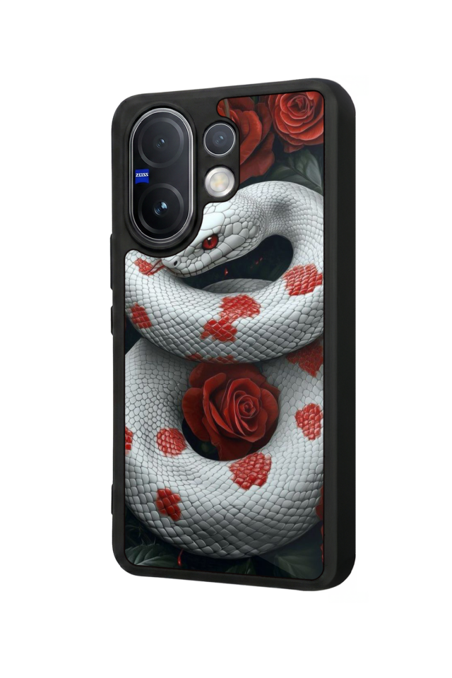 Vivo V60 Uyumlu Yılan Tasarımlı Glossy Premium Kılıf